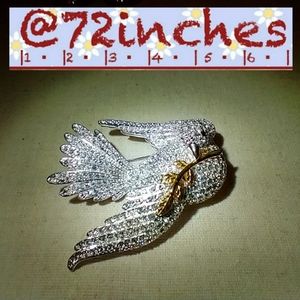 Vintage Joan Rivers Pave' Dove of Peace Pin